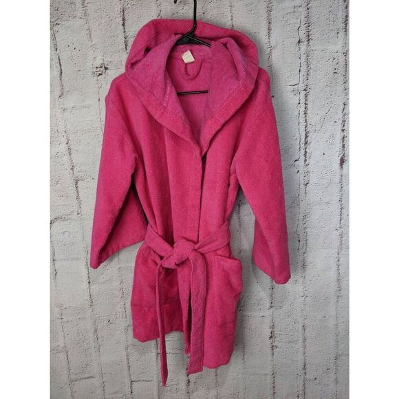 Victoria Secret Pink Y2K Terry Cloth Robe with tie Pockets Spell out on the - Picture 3 of 10